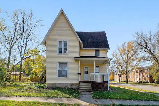 view of front of property with covered porch