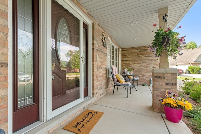 view of patio / terrace with a porch