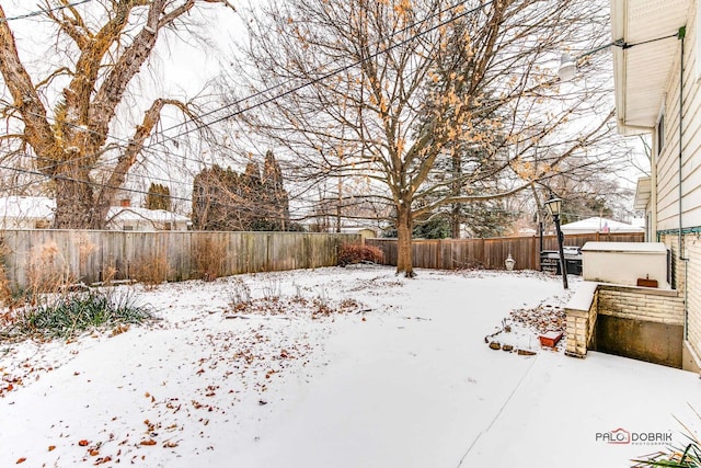 view of snowy yard