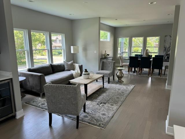 living room featuring hardwood / wood-style flooring