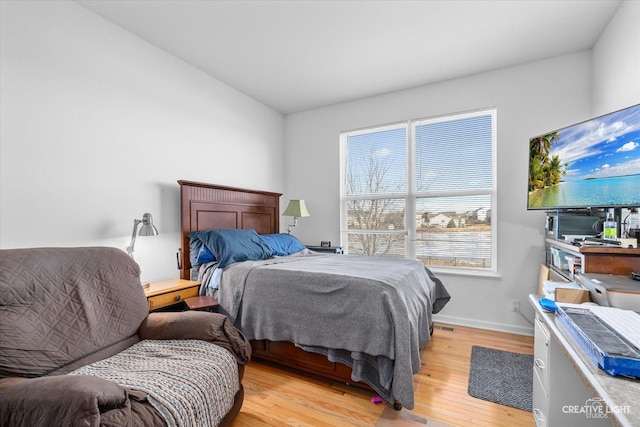 bedroom featuring light hardwood / wood-style flooring