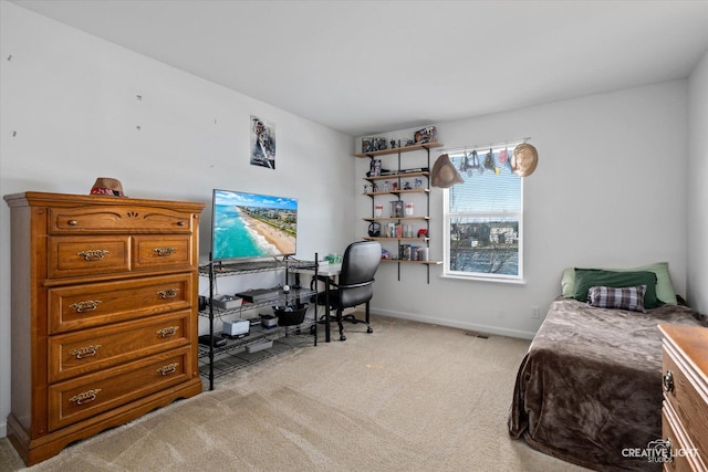 view of carpeted bedroom