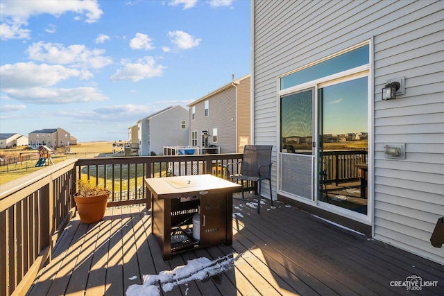 view of wooden deck