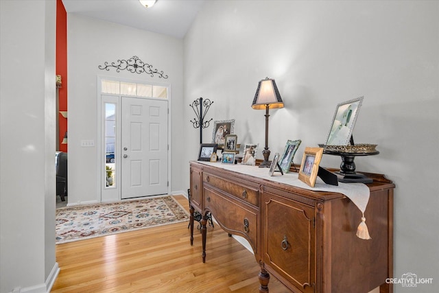 entryway featuring light hardwood / wood-style floors