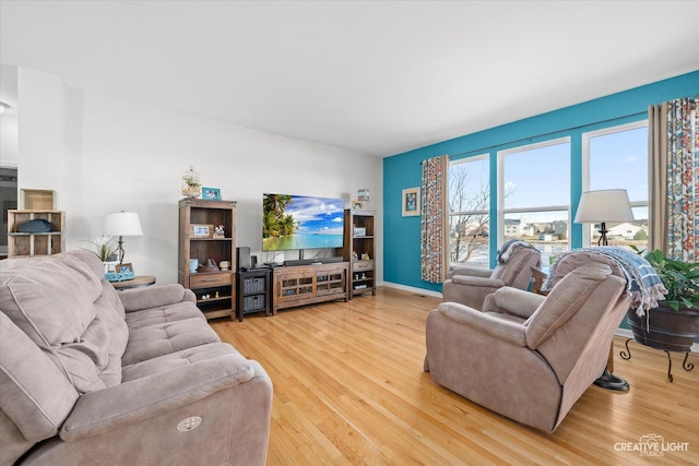 living room featuring hardwood / wood-style floors