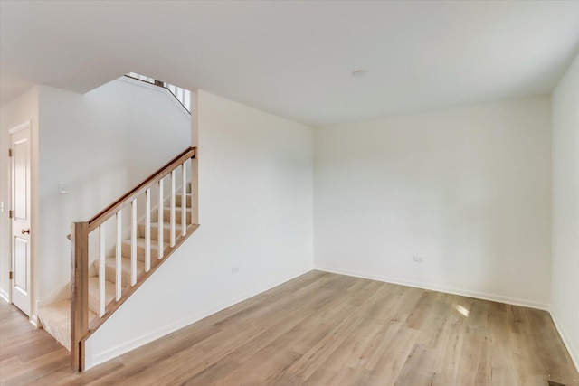 interior space with light hardwood / wood-style flooring