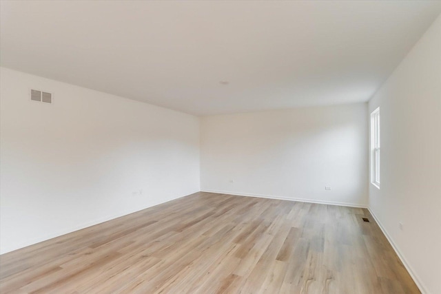 unfurnished room featuring light hardwood / wood-style floors