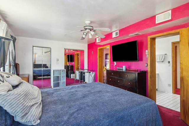 bedroom with ceiling fan