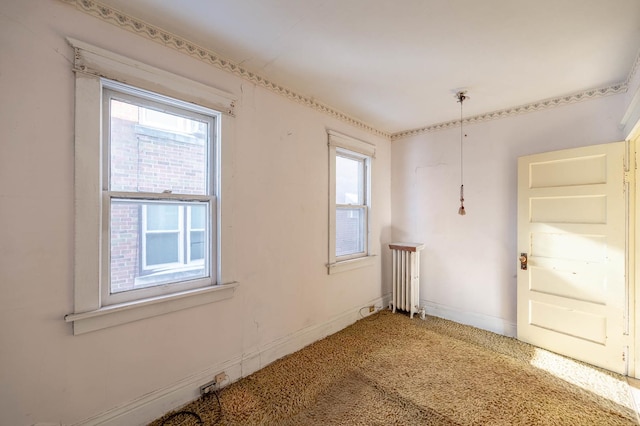 view of carpeted spare room