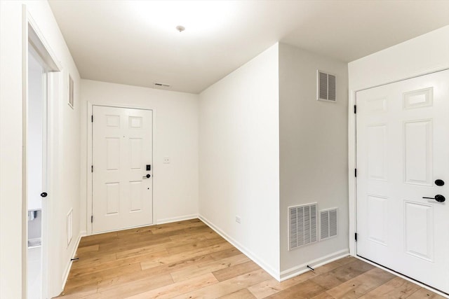 entryway with light wood-type flooring