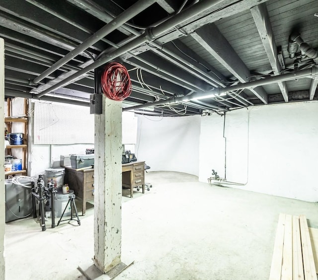 view of basement