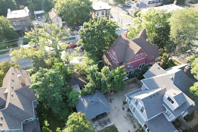 bird's eye view with a residential view