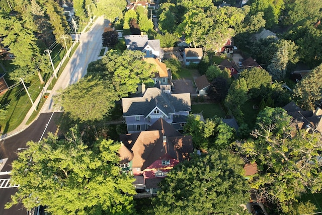 aerial view with a residential view