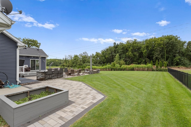 view of yard with a patio