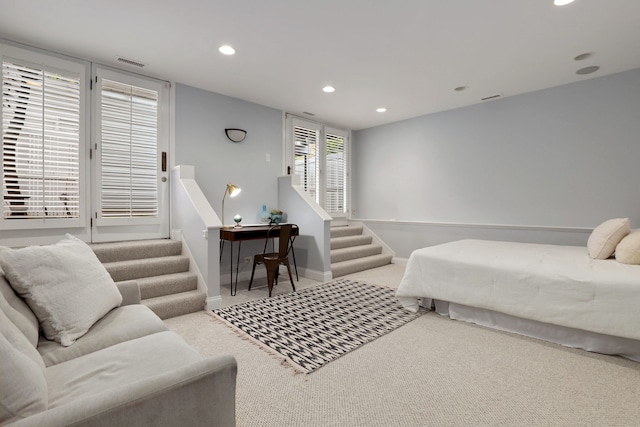 view of carpeted bedroom