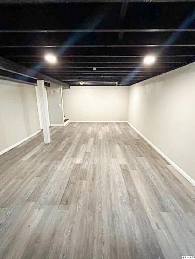 2433 Cedar Creek Ct, Quincy, IL 62305 - basement featuring wood-type flooring
