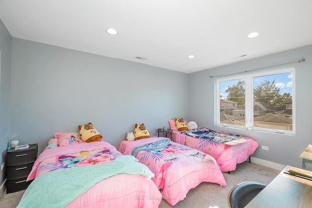 bedroom featuring carpet flooring