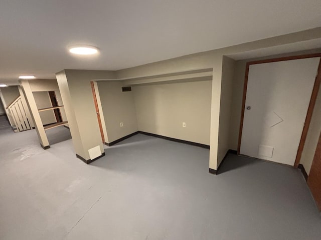 view of basement