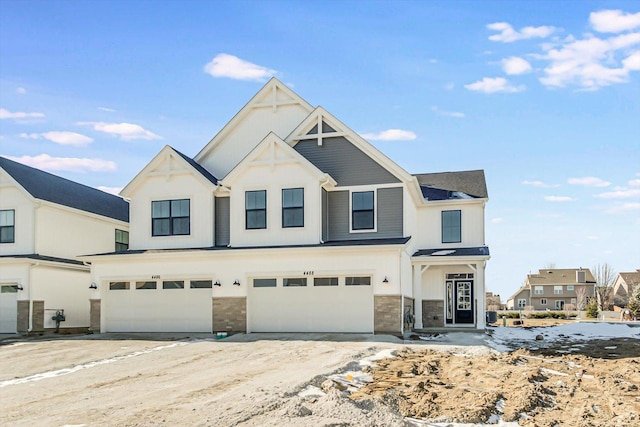 view of front of home featuring a garage