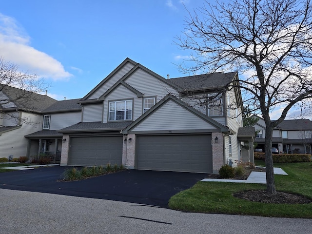 view of property featuring a garage