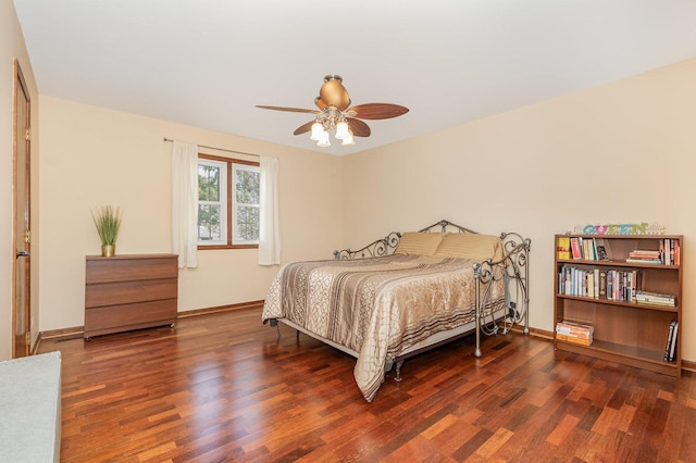 2921 Autumn Dr, Woodridge, IL 60517 - bedroom featuring wood finished floors and a ceiling fan