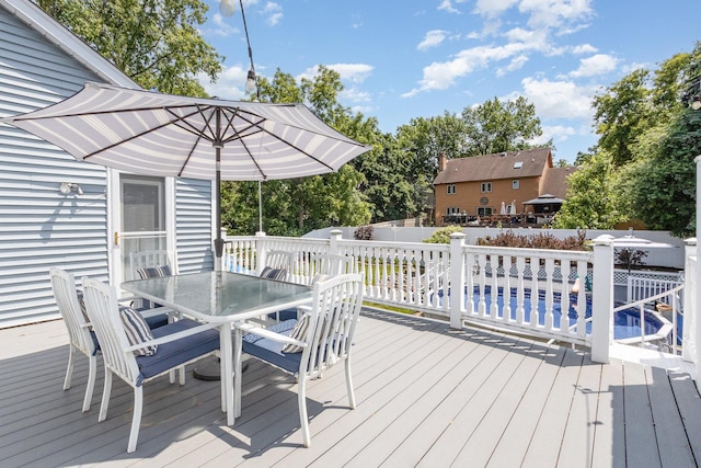 2921 Autumn Dr, Woodridge, IL 60517 - wooden deck with outdoor dining area