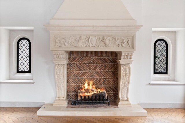 room details featuring parquet flooring