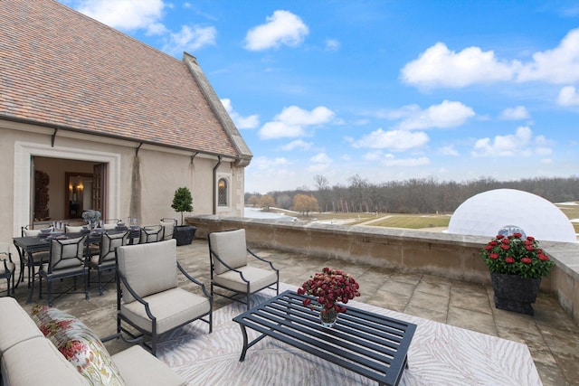 view of patio / terrace with an outdoor hangout area