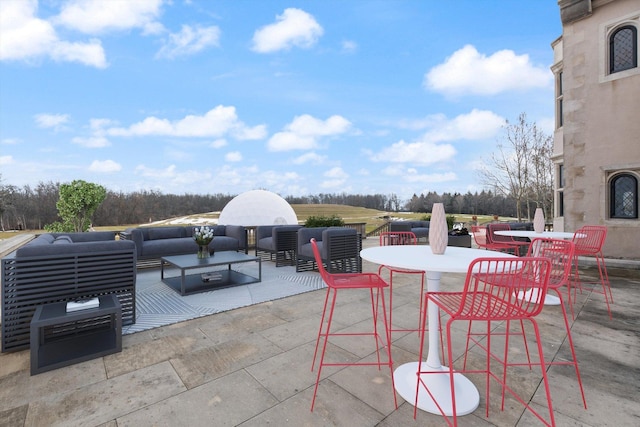 view of patio with an outdoor hangout area