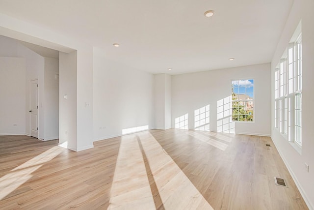 empty room featuring light hardwood / wood-style floors