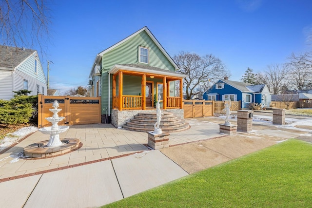 view of front of home with a porch