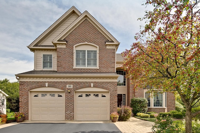 view of property with a garage