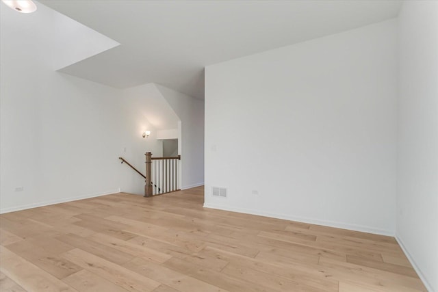 unfurnished room featuring light hardwood / wood-style flooring