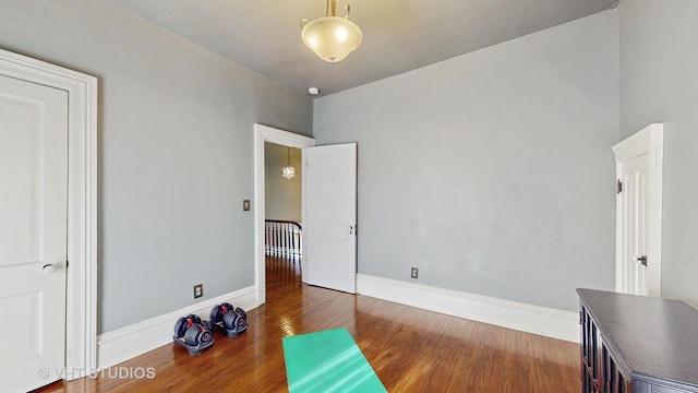 interior space featuring dark hardwood / wood-style floors