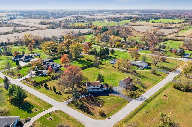 aerial view featuring a rural view