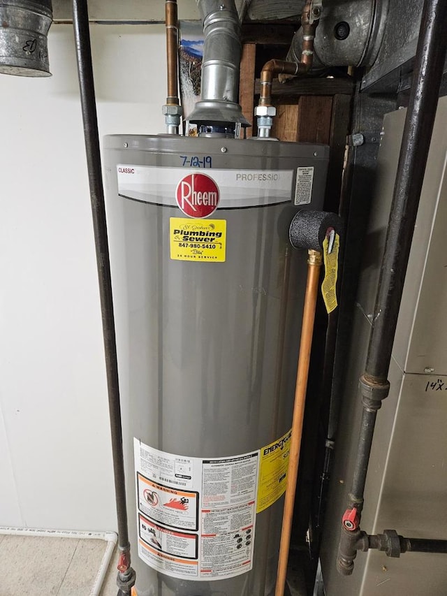 utilities featuring water heater