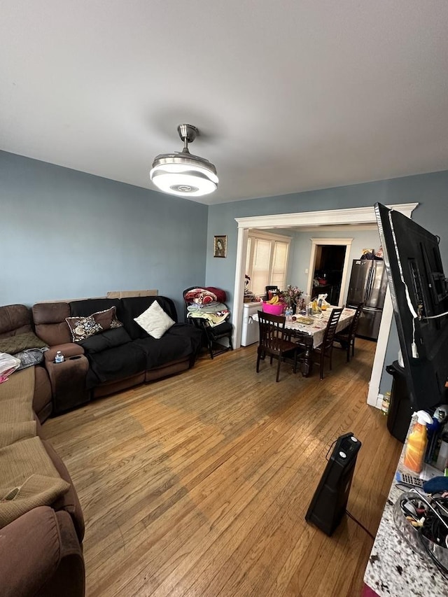 living room featuring hardwood / wood-style floors