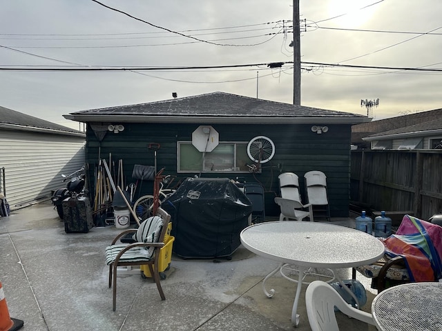 view of patio / terrace with a grill