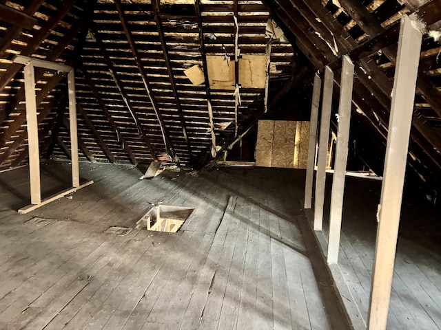 view of attic