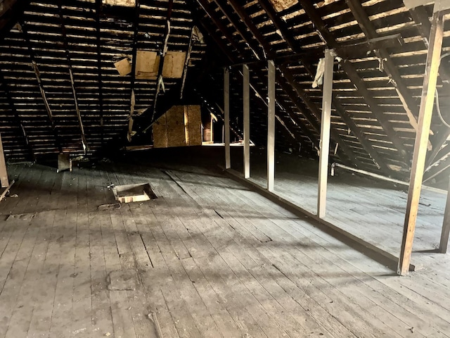 view of attic