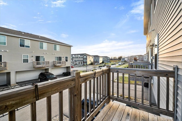 wooden terrace with a grill