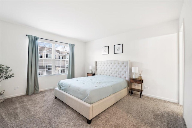 bedroom with carpet floors