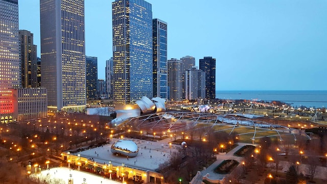 view of city featuring a water view