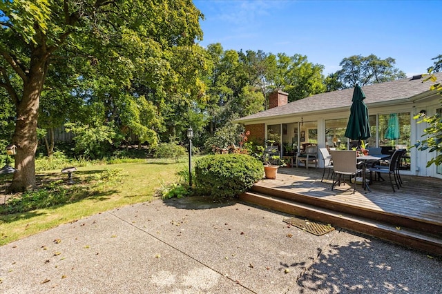 view of patio / terrace featuring a deck