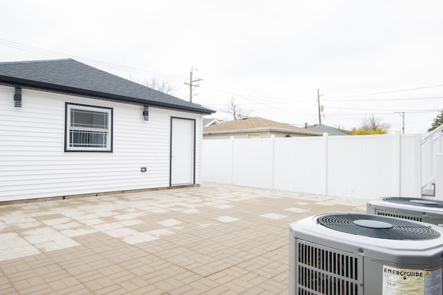 view of patio / terrace with central AC