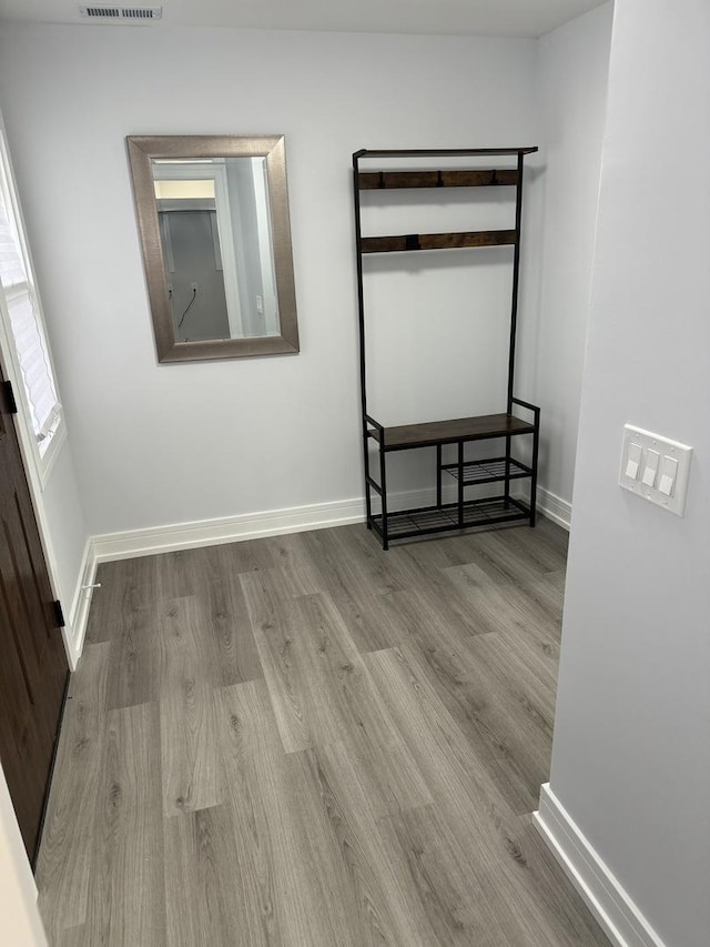 unfurnished bedroom with light hardwood / wood-style flooring