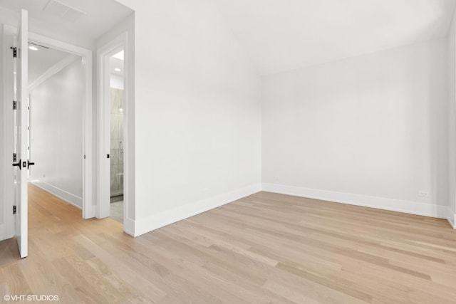 empty room featuring light hardwood / wood-style floors