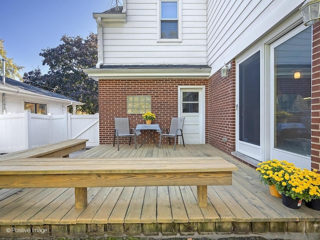 view of wooden deck