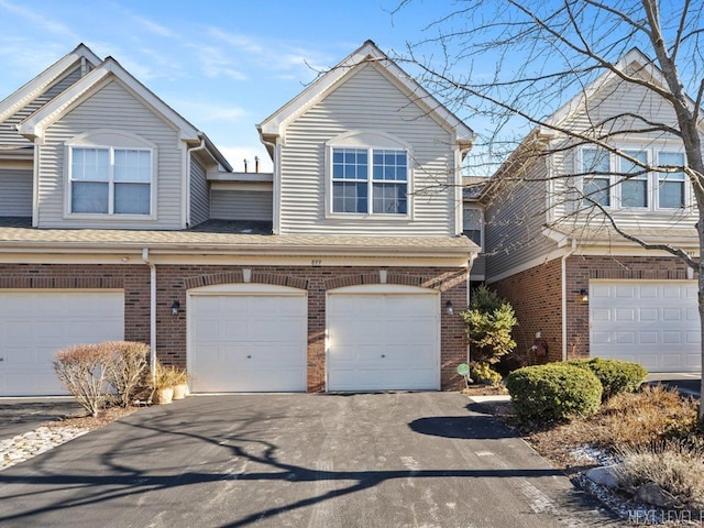 front facade with a garage