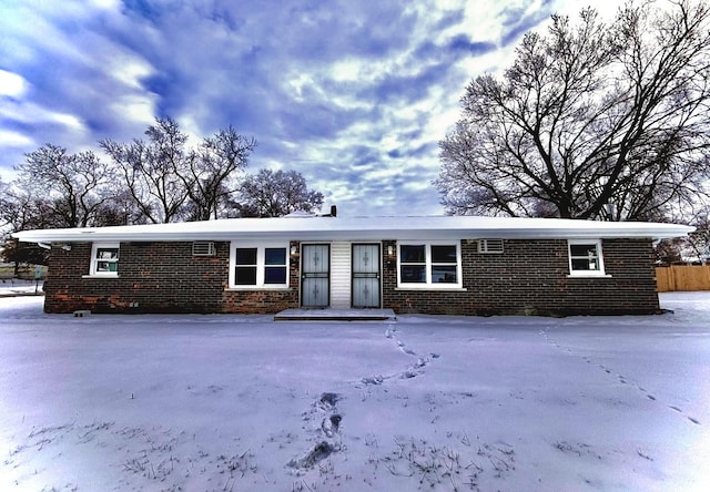 view of single story home